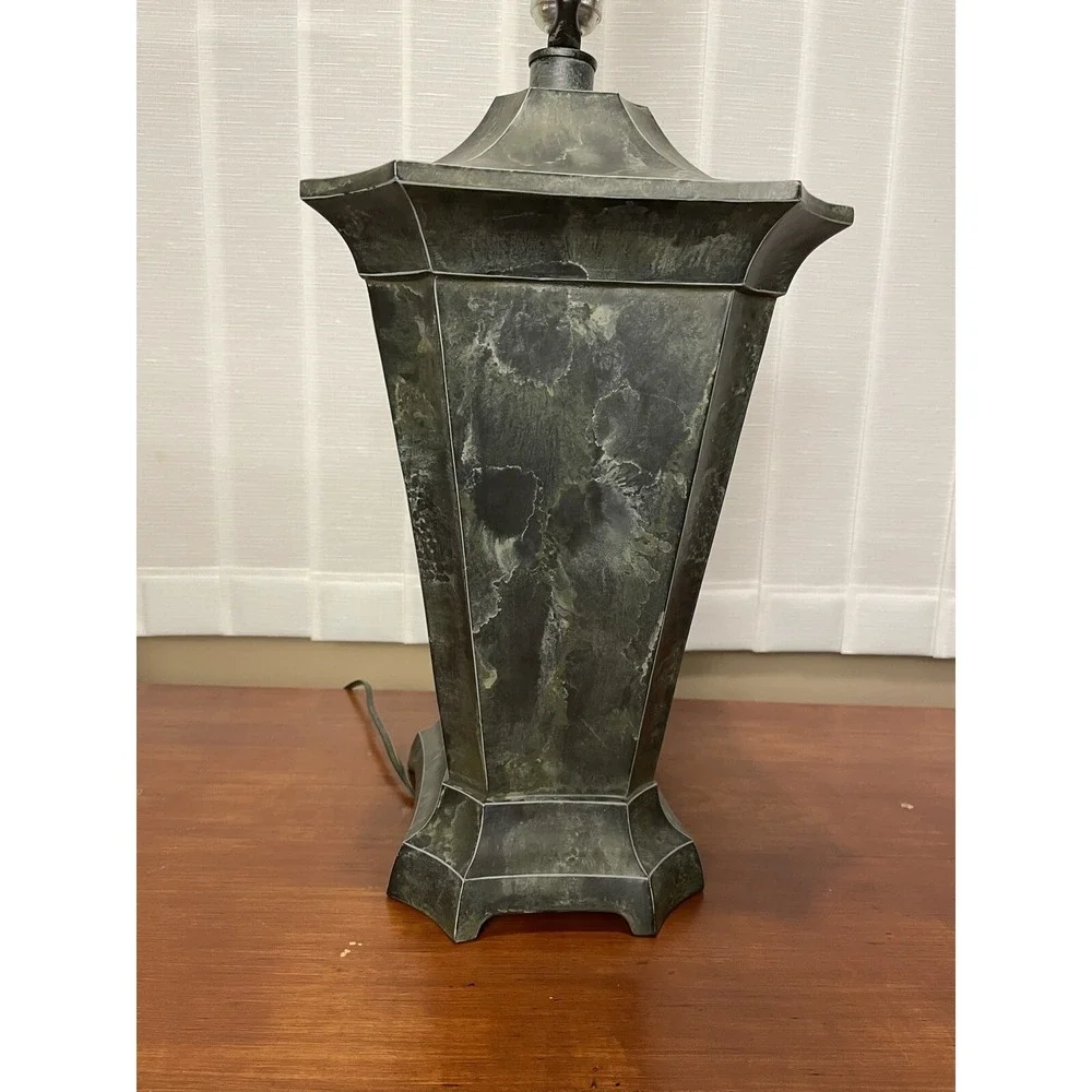 Faux Marble Painted Metal Lamp Base 27